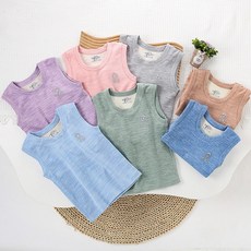 100-160CM秋冬兒童羊絲蠶毛刷毛背心，中小男女童糖果色圓領貼身上衣，打底背心