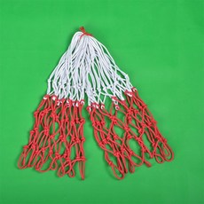 【桃園出貨】籃球網加粗耐用型籃球框網籃球架網袋筐網比賽籃網兜籃圈網戶外熱賣精品, 12扣加粗加重【紅白雙色】買一送一, 1個