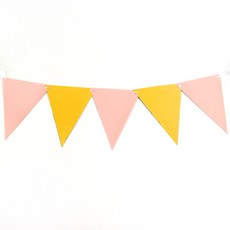 가랜드 핑크골드 깃발모양