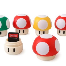 Switch 遊戲卡盒 卡帶收納盒 隨身攜帶款, 1個, 蘑菇造型 遊戲卡盒 (紅) 無掛勾
