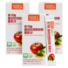 유기농 엑스트라버진 올리브오일 토마토 올토샷 스틱 즙, 30개, 20g