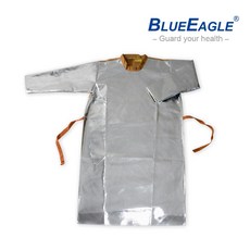 BLUE EAGLE 藍鷹牌 防火長袍 耐熱防燙防火護具 AL-6 (熔爐/鍛造/鑄造適用), 銀色, 1個