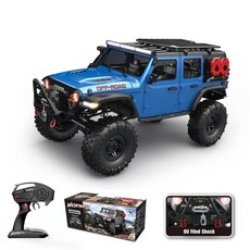 오프로드 몬스터 4WD 산악 RC카 대형 원격 4륜 무선 4wd 입문용 rc카 선물, 베이직 블루