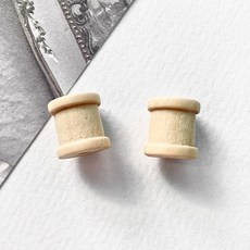 헤세드 (4p) 미니 원목 나무실패 우드보빈 소품 3종, 1.2cm, 4개