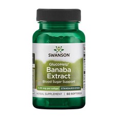 글루코헬프 바나바 추출물 1.33mg 60소프트젤 Swanson 스완슨, 글루코헬프 바나바 추출물 1.33mg 60소프트젤 Sw, 1개