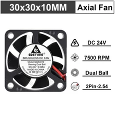 Gdstime 3010 팬 24V 듀얼 볼 쿨링 3cm DC 5V 라디얼 브러시리스 축류 프린터 미니, 14 24V 2Ball 2P2.54 7F, 02 2PCS