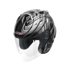 KOMO 코모 668 오픈페이스 오토바이 헬멧, 668 BLACK SILVER