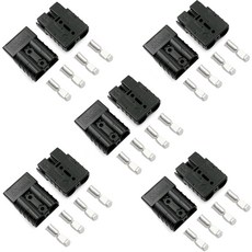인버터 차량용 Bkie 윈치 트 모터용 10Pcs 6-12AWG 600V 50A 배터리 퀵 커넥트디커넥트 점퍼 케이블 플러그 커넥터 키트블랙, 50A Black 10PCS