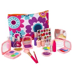 딸아이 화장놀이 네일스티커 뷰티파우치 외동이 조카사랑 감성놀이 창작교구 메이크업, 1세트, 핑크