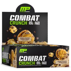 MUSCLEPHARM 戰鬥無麩質蛋白棒, 雙餡餅乾麵團, 12入