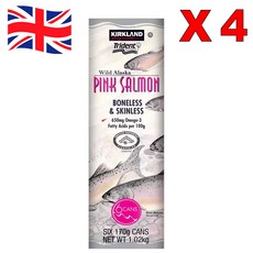 영국 커클랜드 Kirkland Pink Salmon 와일드 알라스카 핑크 연어 통조림 6개입, 1.02kg, 4개