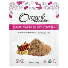 Organic Traditions 카무카무 베리 분말 100g(3.5oz), 100g, 1개