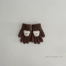 兒童手套秋冬季寶寶防凍針織手套男女寶五指手套男女童防抓手套潮