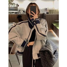 여성용 집업 블랙 봄 니트 아우터 스웨터 블랙