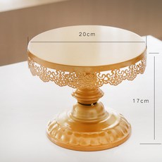 歐式鐵藝甜品展示架 婚禮裝飾下午茶點心架 水果盤 蛋糕架, 小號金色