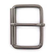 糊塗鞋匠 優質鞋材 N315 針通扣，皮帶扣/腰帶扣/背帶扣環/包包扣環，調節扣, F02 內徑38mm銀黑