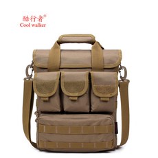 戰術斜背包 戶外運動 徒步包 單肩休閒男包, 黑色,20-35L, 1個