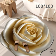 로즈릭 규조토 워셔블 거실 러그