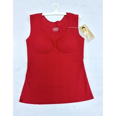 自帶罩杯保暖內搭背心 紅色