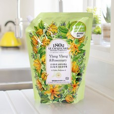 르샤트라1802 보타닉 캐슬 섬유유연제 일랑일랑 로즈마리 리필, 1.5L, 5개