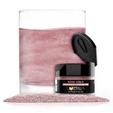 Brew Glitter 식용 글리터 음료 칵테일 맥주 장식 및 음료용 (그린 4g) 335844, 로즈 골드