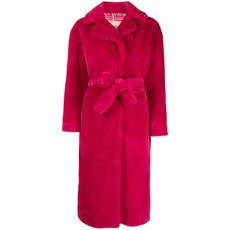 에르노 노치드 칼라 페이크 시어링 코트