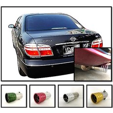 圓夢工廠 適用於 Nissan 日產 Cefiro A34 Sentra 改裝 超質感 金屬鍍鉻 尾管 排氣管 造型尾飾館, 1個, 車牌螺絲 每組4入 藍色