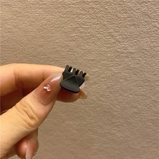 迷你黑色抓夾 高馬尾固定夾 劉海側邊夾 髮飾 (約1.4公分)