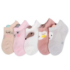 MOMSMENU 맘스메뉴 베이비 양말 아기 면 양말 5켤레 세트 여름용