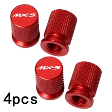마쓰다 MX5 MX-5 ND RF MIATA 자동차 장식 Airdust 방수 4Pcs 자동차 휠 타이어 밸브 캡 타이어 줄기 커버, 11 Red