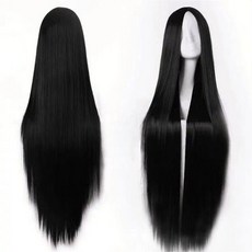 검은색 긴 생머리 가발 100cm 100CM 1개