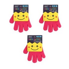 보아스 아동용 조개잡이 컬러 면장갑 4~5세 좌우세트, 핑크, 3세트
