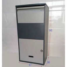 도서 반납함 철제 도서관 우편함 이동식 캐비닛, 회색 95x47x30