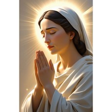 유화그리기 세트 기도하시는 성모마리아, 30x45cm나무캔버스+물감+붓세트