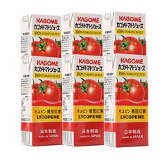 카고메 무염 토마토 주스 무첨가 HDL콜레스테롤 리코펜 토마토 주스 200mlx6병, 1개, 200g