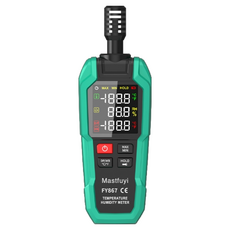 福儀原廠 FY867 工業級 彩屏溫溼度計 高精度數顯溫濕度檢測器 溫濕度檢測儀 溫度計 濕度計, 1個, 福儀 FY867 工業級 彩屏溫溼度計
