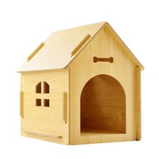 강아지 고양이 실내외 사계절용 40cmx39cmx45cm 원목 문없음 소형 우드 하우스 겸