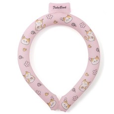 兔子圖案冰涼脖頸圈 可愛印花, 1個, 粉色小猫款,成人款