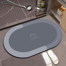 DFMEI 硅藻泥地墊吸水防滑墊廁所浴室腳墊洗手間衛生間入戶門墊家用地墊, 40*60cm【新款硅藻泥】
