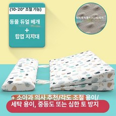 데이희 아기역방쿠 신생아선물 역류방지 신생아베개, 조절 경사 애니멀 월드