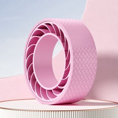 요가 필라테스 허리 등 스트레칭 홈트 물결 요가휠, 핑크, 1개