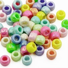 원통 비즈 50p 파스텔 홀큰 구멍큰 와이어 키링 만들기 재료 믹스 팔찌 만들기 비즈공예, 50개, 오로라 파스텔