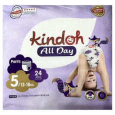 킨도 프리미엄 뉴올데이 팬티형 기저귀 남녀공용, 5단계, 24매