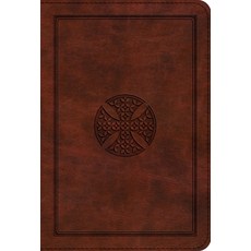 (영문도서)ESV Large Print Compact Bible (Trutone Brown Mosaic Cross Design) Imitation Leather, Crossway, English, 9798874903206