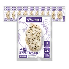 득근파티 슬라이스 닭가슴살 블랙페퍼, 20개, 100g