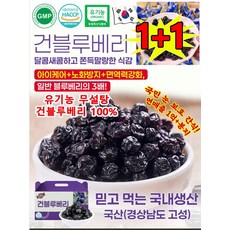 1+1 무설탕 건블루베리 100% 무첨 가물 경상남도 고성 건조 블루베리, 1봉지