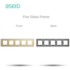 BS EU 표준 유리 프레임 DIY 부품 전등 스위치 소켓 금속판 크리스탈 패널 전용 86 157 228mm, 370mm Frame Gold