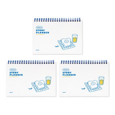 인디고 토스티 스터디플래너 (4개월용), 3개, 화이트
