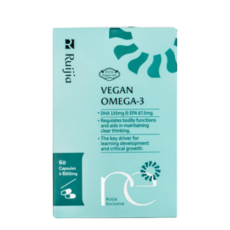 Ruijia VEGAN OMEGA-3 促進學習發展與清晰思考, 1個, 60份