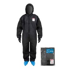 일회용 분진복 방역복 SB보호복 원피스 그레이 1벌, L, 1개